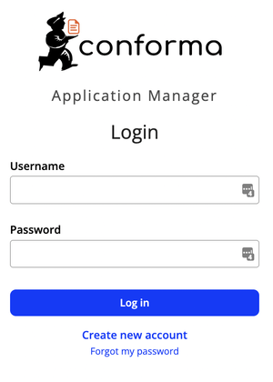 log-in page