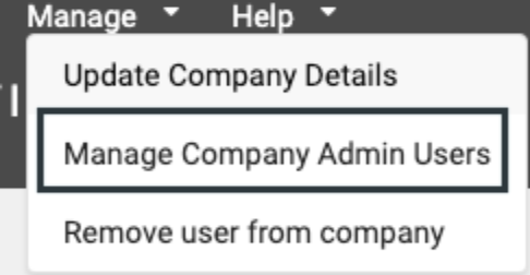 Manage Company Admin Users