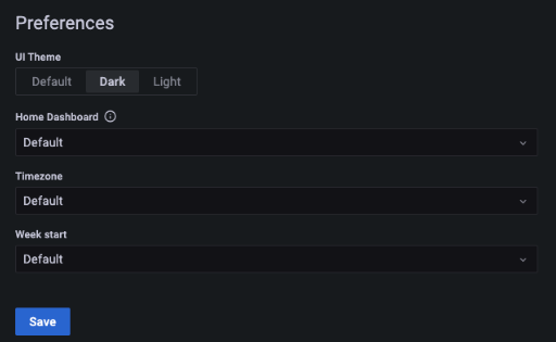 Grafana Preferences